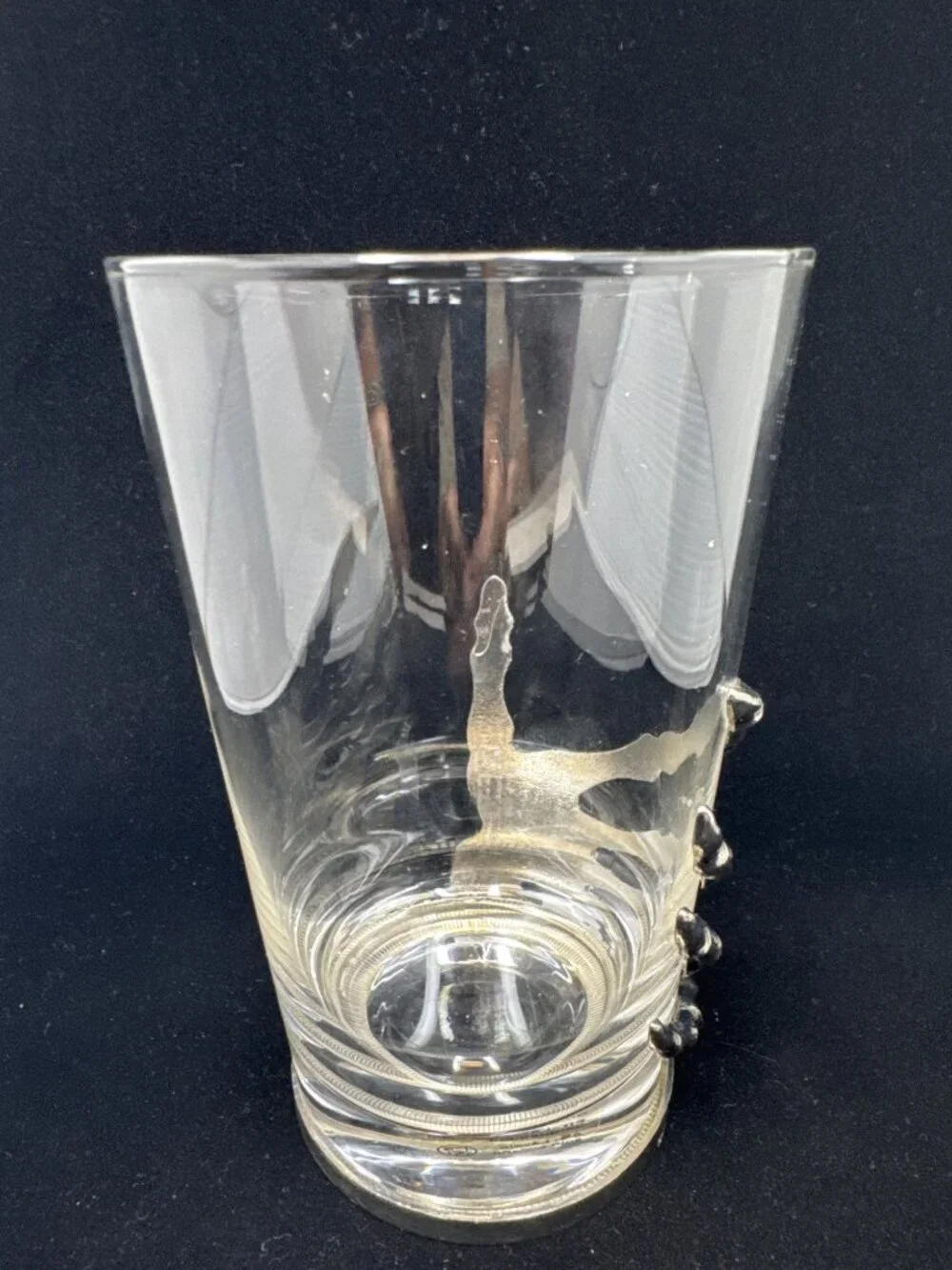 Halloween Skeleton Drinking Glass Tumbler Old Fashioned Metal Bones